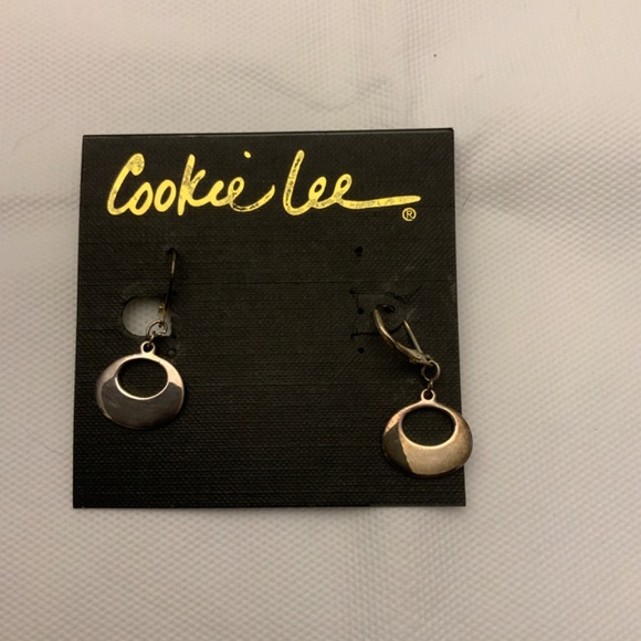 S11/NWT 22” Cookie Lee Necklace & Earring Set 11-  Black Necklace/Silver pendant - Picture 3 of 3